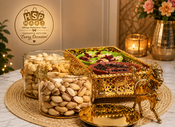 Luxury Golden Horse Dry Fruits Tray