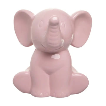 Cute Elephant Ceramic Money Bank – Pink Coin Saving Piggy Bank for Kids