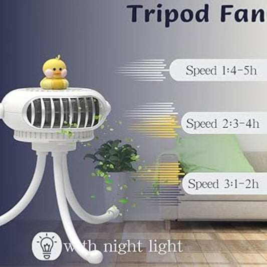 Duck Octopus Cute Fan – Handheld/Desk USB Rechargeable Fan