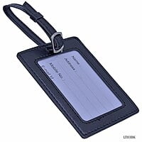 Luggage Tag Leatherette Black LT03BK(JG)