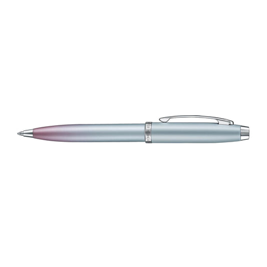 Sheaffer Expressions Gift Set 100 9376 Blue and Pink Pearlised Gradient Ballpoint Pen with Chrome plated Trims and Small Notebook