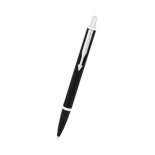 Parker Latitude Matte Black Chrome Trim Ball Pen | Blue Ink | Black Body Color