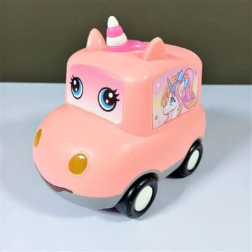 Cute Unicorn Car Piggy Bank with Wheels – Kids Money Saving Box S-295 (RN)