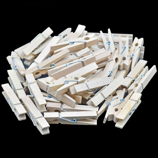 Wooden Clip 60MM 50pcs Big White 50P60MMW(JG)