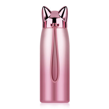 Cat Insulated Water Bottle,Stainless Steel Cute Thermoses 10 Ounce for Kids Girls