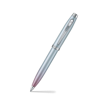 Sheaffer Expressions Gift Set 100 9376 Blue and Pink Pearlised Gradient Ballpoint Pen with Chrome plated Trims and Small Notebook