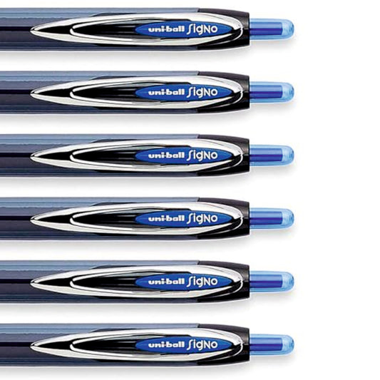 Uniball Signo 207 Gel Roller Pen Blue pack of 12