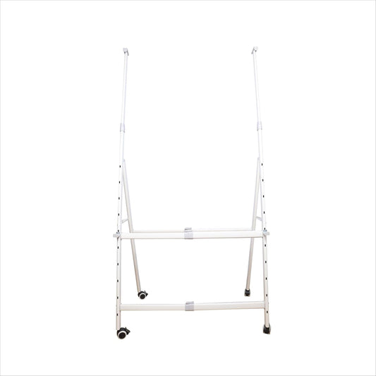 OBASIX® Multiple Hanging Movable Whiteboard Stand| Height and Width Adjustable with 2inches Lockable Wheels| Powder Coated White