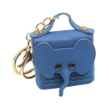Mini Bag Elephant Coin Purse Faux Leather Keychain and Keyring