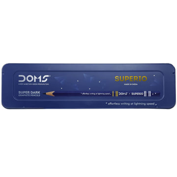 Doms Superio Super Dark Graphite Pencils Pack of 20 | Smooth Writing & Sketching Pencils