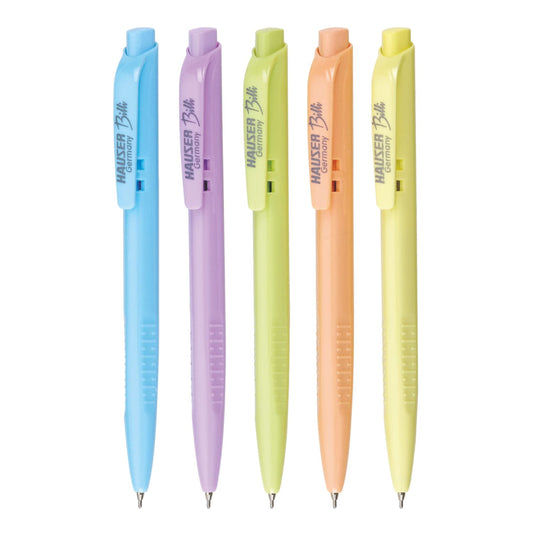 Hauser Billi 0.5mm Smooth Ball Pens | Comfortable Grip | Counter Jar PK50