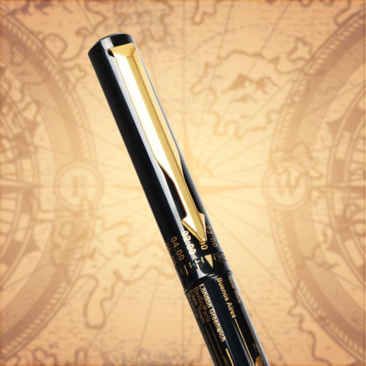 Parker Special Edition Vector Time Check Gold Trim Roller Ball Pen | Ink Color Blue | Navigator Technology