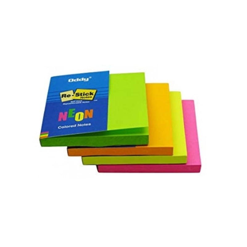 Oddy Post It Neon Sticky Notes 3X3