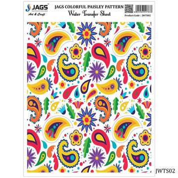 Water Transfer Sheet Colorful Paisley JWTS02(JG)