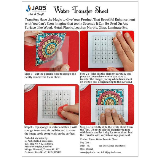 Water Transfer Sheet Colorful Paisley JWTS02(JG)