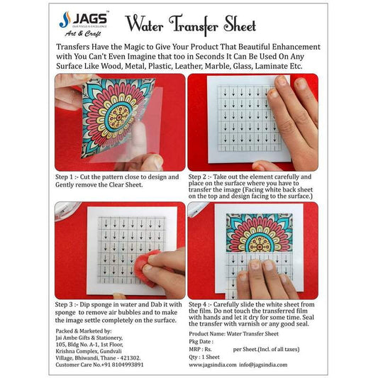 Water Transfer Sheet Botanical Scripts JWTS12(JG)