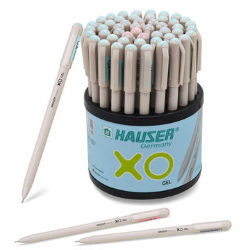 Hauser XO Gel Pen Box Stand Pack 50 Pcs | Premium Matt Body | Office & School Use
