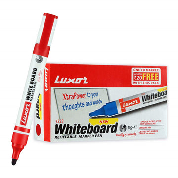 Luxor White Board Marker 1223 Red Pk-10