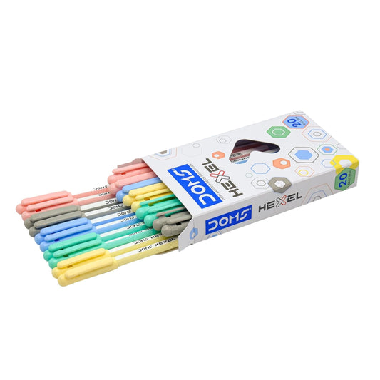 DOMS HEXEL PEN BLUE PK-20 PC
