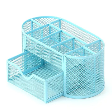 SkyBlue Metal Pen Stand