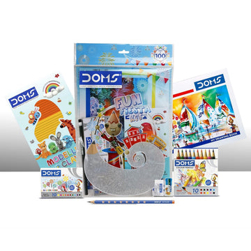 DOMS Fun Fiesta Creative Kit for Kids | Complete Art & Colouring Gift Set
