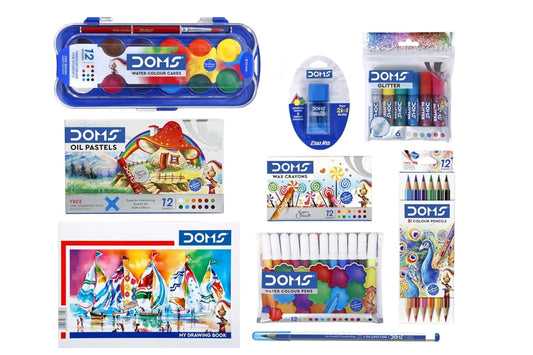 Doms Painting Kit | Perfect Value Pack | Kit for School Essentials | Gifting Range for Kids
