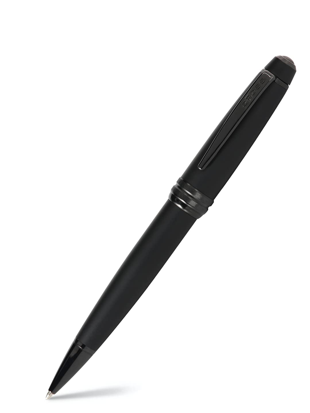 Cross Matte Black Lacquer Ballpoint Pen with polished black PVD appointments