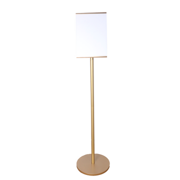 OBASIX® Metal Display Stand with A4 Acrylic Sheet With Angle Adjustment |Powder Coated Golden
