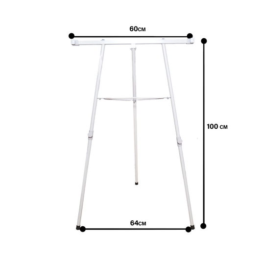 OBASIX® Clip Adjstable Heavy-Duty Tripod Stand | Powder Coated White | Tripod Display Stand for Whiteboard, Notice Board, Blackboard | Supports Up to 2x4 Ft boards | Ideal for Office, Presentation, Display & Advertising
