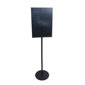 OBASIX® Metal Display Stand with A4 Acrylic Sheet With Angle Adjustment |Powder Coated Black (Black A4)