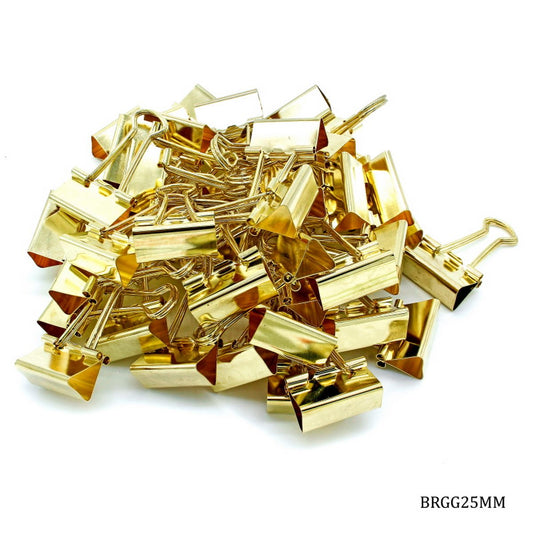 Binder Clips Gold LG 25mm 48Pcs Box BRGG25MM (JG)