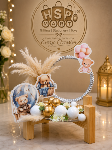 Luxury Teddy Bear Baby Shower Decoration Stand | Premium Welcome Table Centerpiece