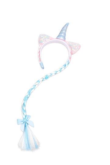 Princess Tiara Hair Band with Braided Extension 1661 (NV)