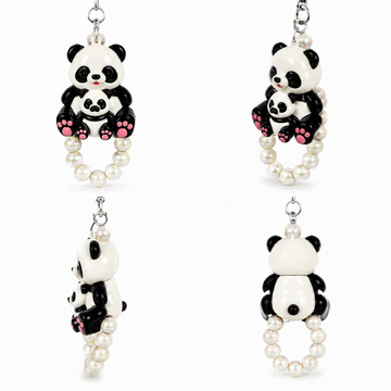 Cute Panda Mobile Keychain