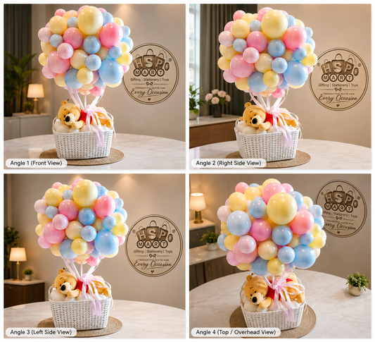 Teddy Balloon Basket Gift Hamper