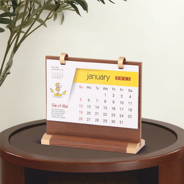 Exclusive Slide Wooden Table Calendar.