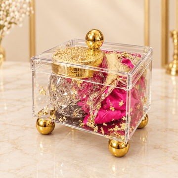Luxury Acrylic Gift Hamper with Gold Accents