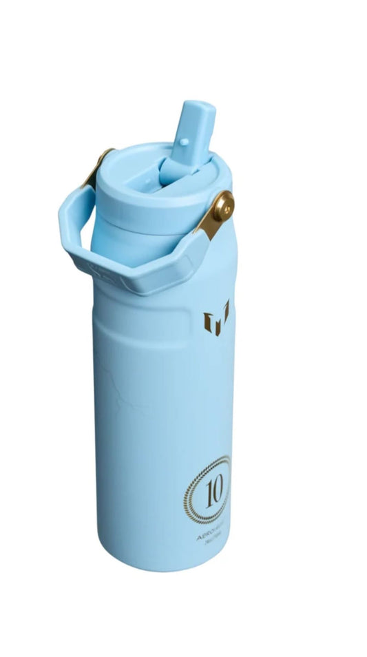 STANLEY x Messi Bottle 1913 IceFlow Flip Straw Messi Striker Blue 24 oz