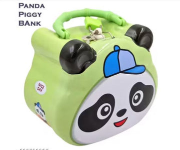Cute Panda Piggy Bank with Lock & Key – Kids Money Saving Box (308-A (RN))