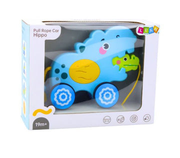 Pull Rope Hippo Toy – Cute Walking Companion for Kids