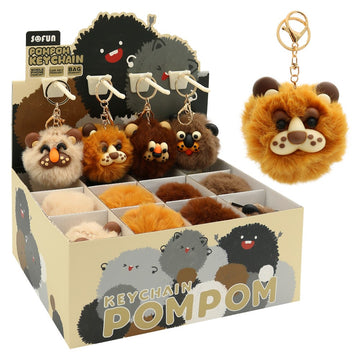 cute pompom loin face Keychain ZF7035-0-1 (RN)