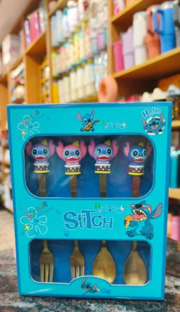 Stitch Cutlery Set (Set of 4) – Adorable Mealtime Fun