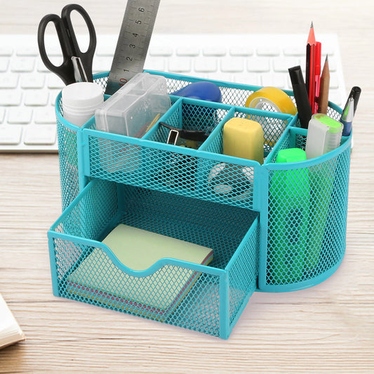 SkyBlue Metal Pen Stand