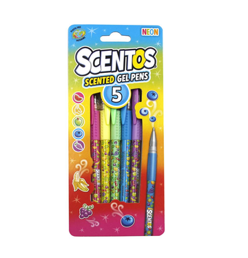 Scentos 5 Neon Gel Pens