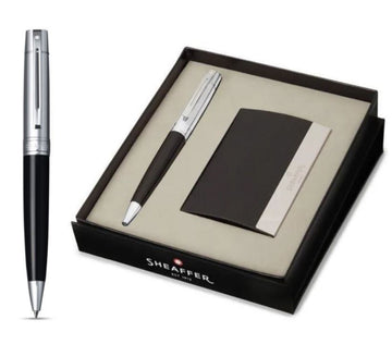 Sheaffer Gift 300 9314 Rollerball Pen Glossy Black and Chrome with Chrome-Plated Trim