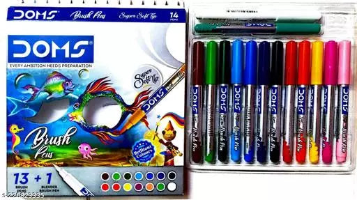 Doms Brush Pen Set of 13 + 1 Blending Brush Pen – Adriti's Home