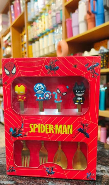 Spider-Man Cutlery Set (Set of 4) – Superhero Mealtime Fun